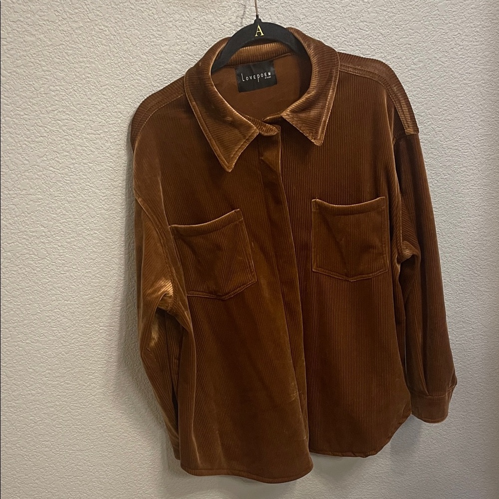 Love Tree Tan Corduroy Shirt